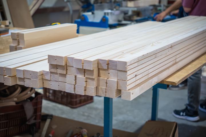 Raw material before it becomes a door