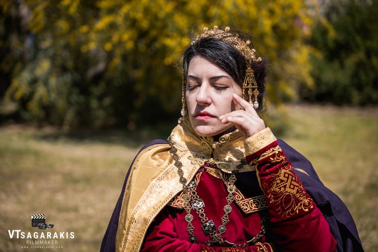 Portrait of a woman in Byzantine dress